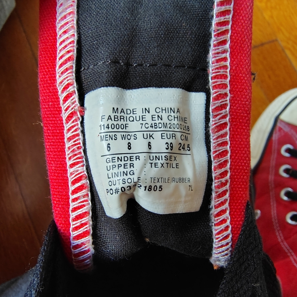Converse THE CLASH Chuck Taylor Limited Edition 2009 Vintage Red Chucks Womens 8 - Picture 10 of 10